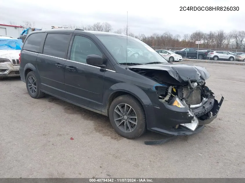 2017 Dodge Grand Caravan Sxt VIN: 2C4RDGCG8HR826030 Lot: 40794342