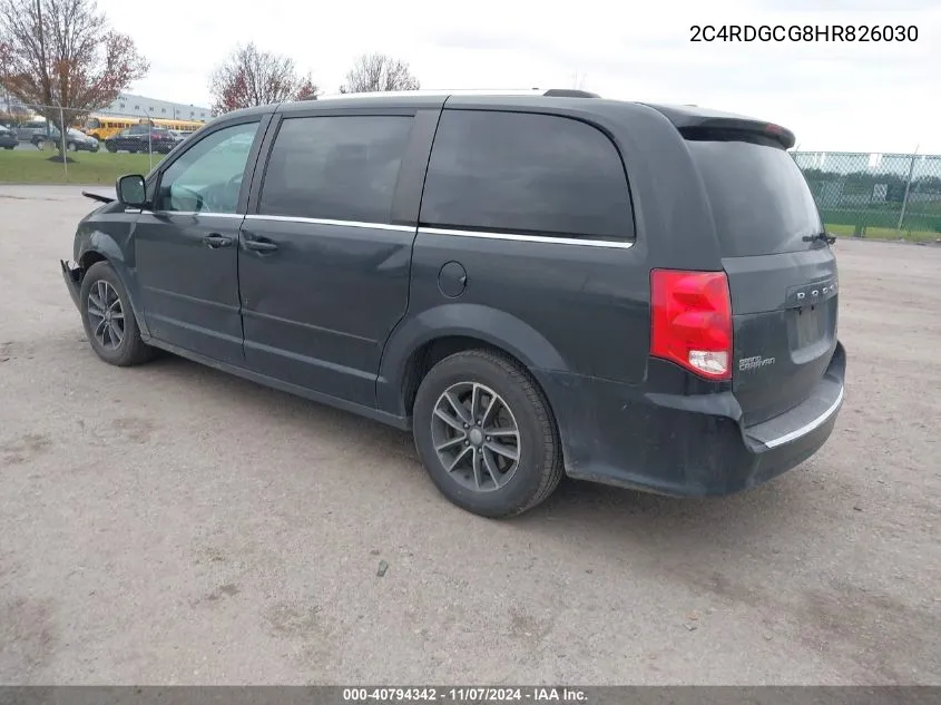 2017 Dodge Grand Caravan Sxt VIN: 2C4RDGCG8HR826030 Lot: 40794342