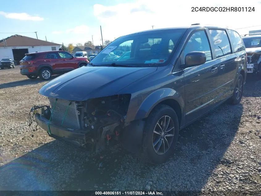 2017 Dodge Grand Caravan Sxt VIN: 2C4RDGCG2HR801124 Lot: 40806151