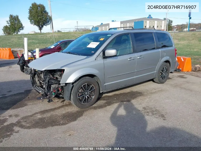 2017 Dodge Grand Caravan Gt VIN: 2C4RDGEG7HR716907 Lot: 40808768