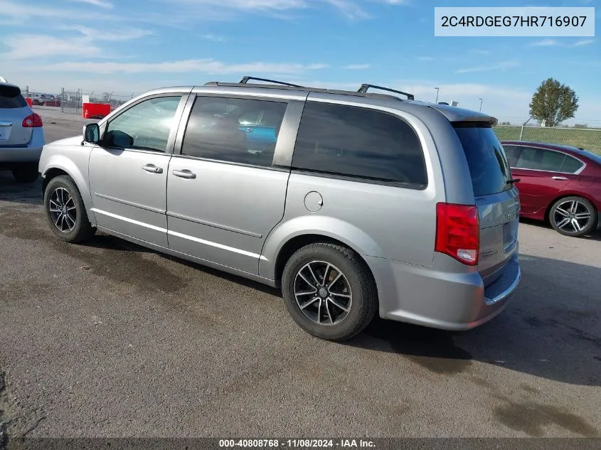 2017 Dodge Grand Caravan Gt VIN: 2C4RDGEG7HR716907 Lot: 40808768