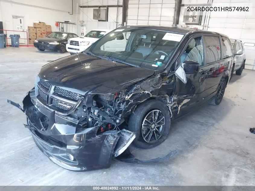 2017 Dodge Grand Caravan Sxt VIN: 2C4RDGCG1HR574962 Lot: 40824992