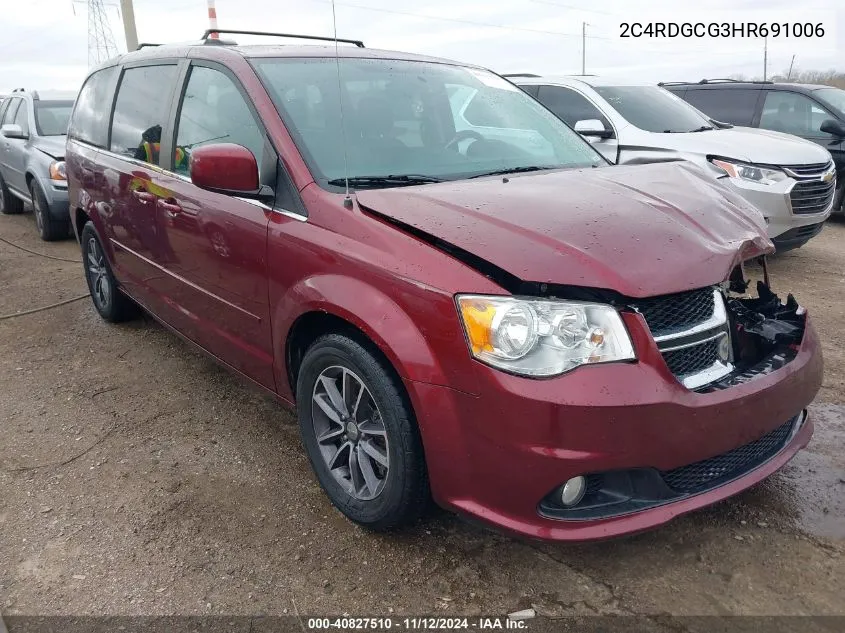 2C4RDGCG3HR691006 2017 Dodge Grand Caravan Sxt