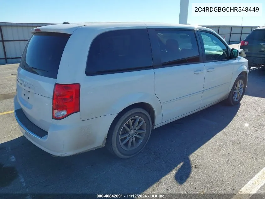 2017 Dodge Grand Caravan Se Plus VIN: 2C4RDGBG0HR548449 Lot: 40842091