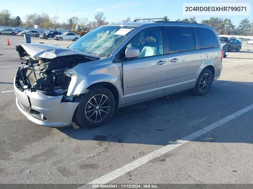 2017 Dodge Grand Caravan Gt VIN: 2C4RDGEGXHR799071 Lot: 40843941