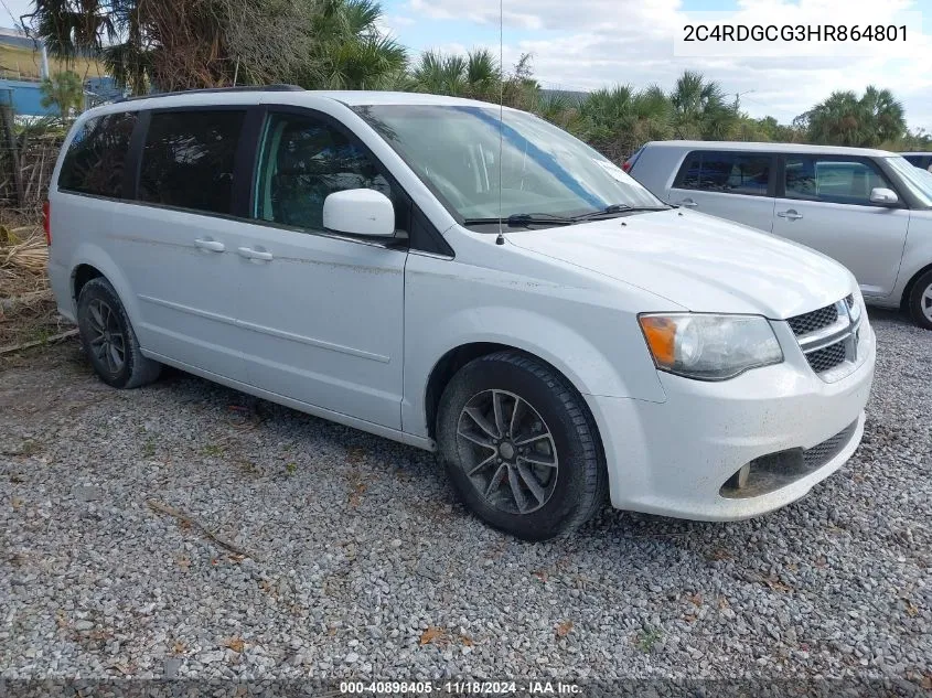 2017 Dodge Grand Caravan Sxt VIN: 2C4RDGCG3HR864801 Lot: 40898405