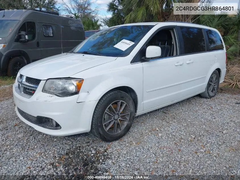 2017 Dodge Grand Caravan Sxt VIN: 2C4RDGCG3HR864801 Lot: 40898405