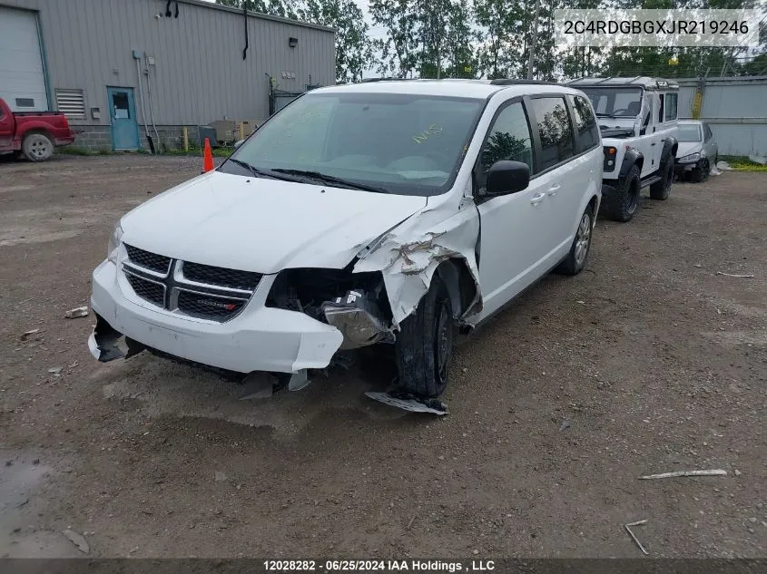 2C4RDGBGXJR219246 2018 Dodge Grand Caravan Se