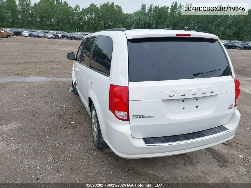 2018 Dodge Grand Caravan Se VIN: 2C4RDGBGXJR219246 Lot: 12028282