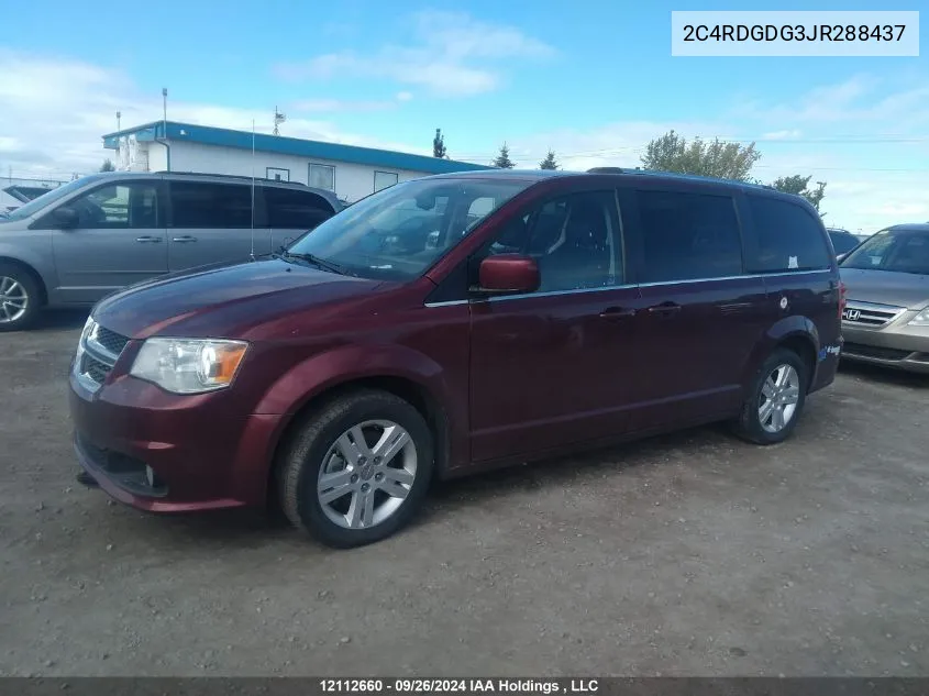 2018 Dodge Grand Caravan Crew VIN: 2C4RDGDG3JR288437 Lot: 12112660