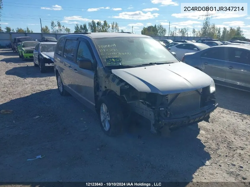 2018 Dodge Grand Caravan Se VIN: 2C4RDGBG1JR347214 Lot: 12123843