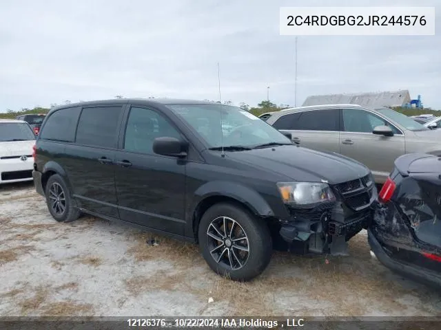 2018 Dodge Grand Caravan VIN: 2C4RDGBG2JR244576 Lot: 12126376