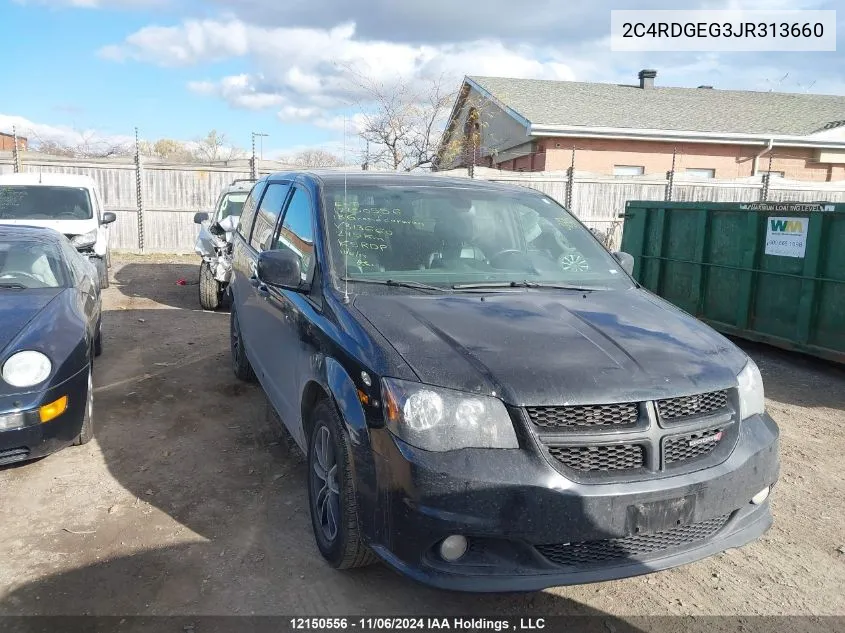 2018 Dodge Grand Caravan Gt VIN: 2C4RDGEG3JR313660 Lot: 12150556