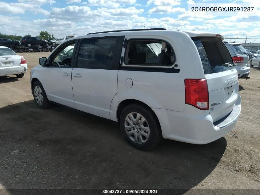 2018 Dodge Grand Caravan Se VIN: 2C4RDGBGXJR291287 Lot: 30043787