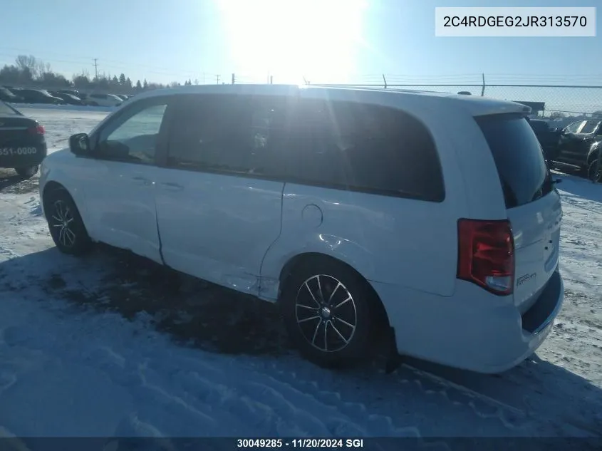 2018 Dodge Grand Caravan Gt VIN: 2C4RDGEG2JR313570 Lot: 30049285