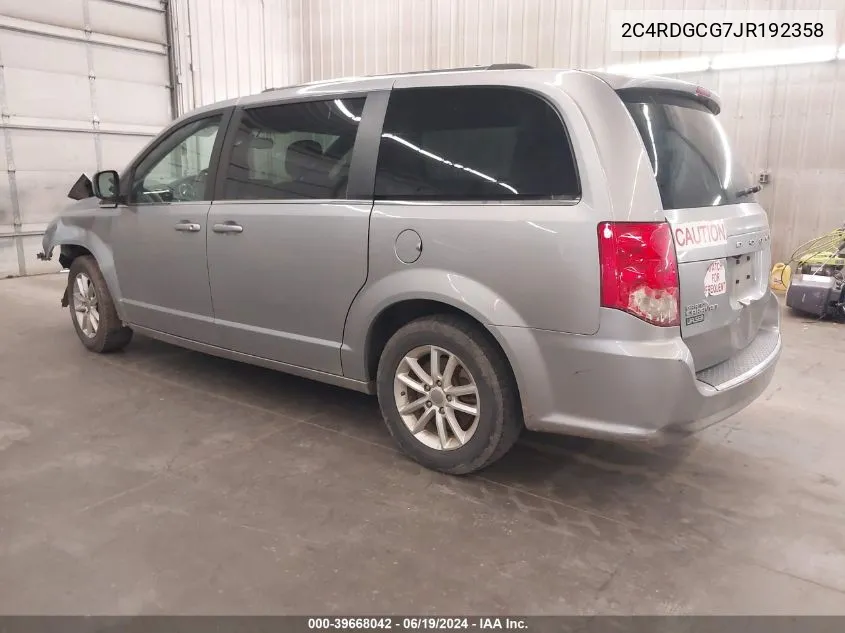 2C4RDGCG7JR192358 2018 Dodge Grand Caravan Sxt