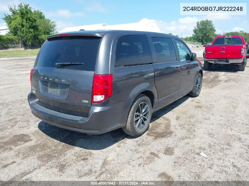 2C4RDGBG7JR222248 2018 Dodge Grand Caravan Se Plus