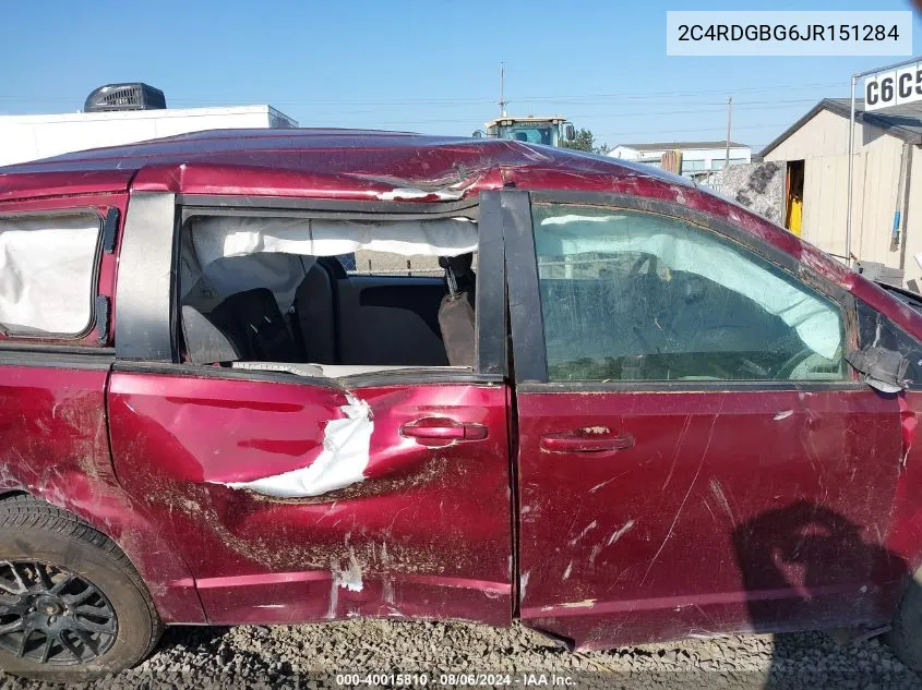 2C4RDGBG6JR151284 2018 Dodge Grand Caravan Se