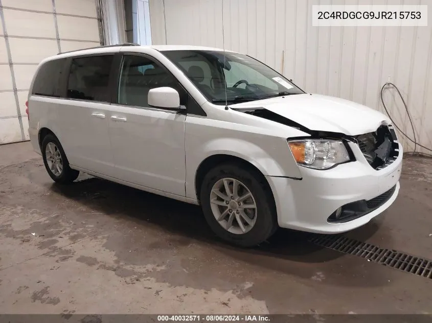 2018 Dodge Grand Caravan Sxt VIN: 2C4RDGCG9JR215753 Lot: 40032571