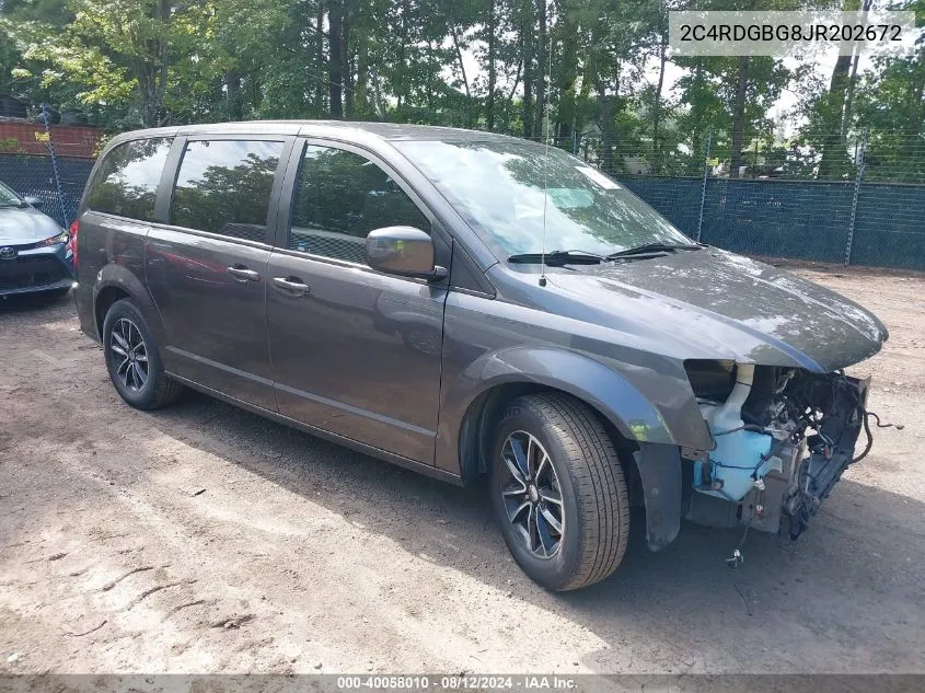 2018 Dodge Grand Caravan Se Plus VIN: 2C4RDGBG8JR202672 Lot: 40058010