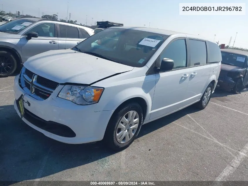 2018 Dodge Grand Caravan Se VIN: 2C4RDGBG1JR296782 Lot: 40069697