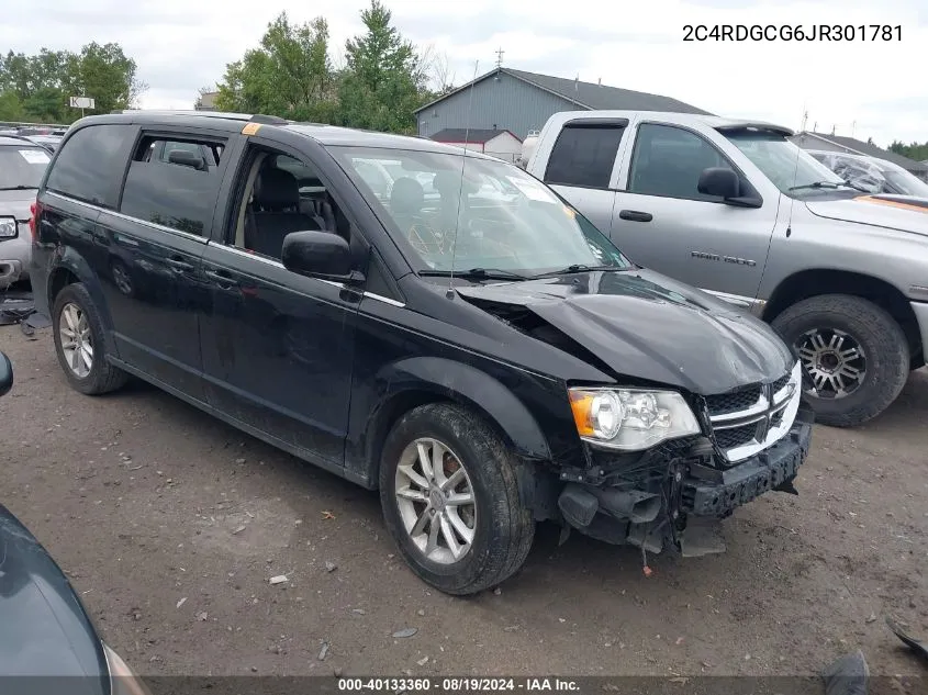 2018 Dodge Grand Caravan Sxt VIN: 2C4RDGCG6JR301781 Lot: 40133360