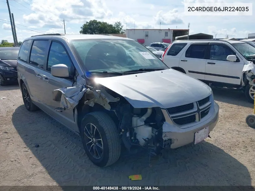 2018 Dodge Grand Caravan Gt VIN: 2C4RDGEG6JR224035 Lot: 40149438