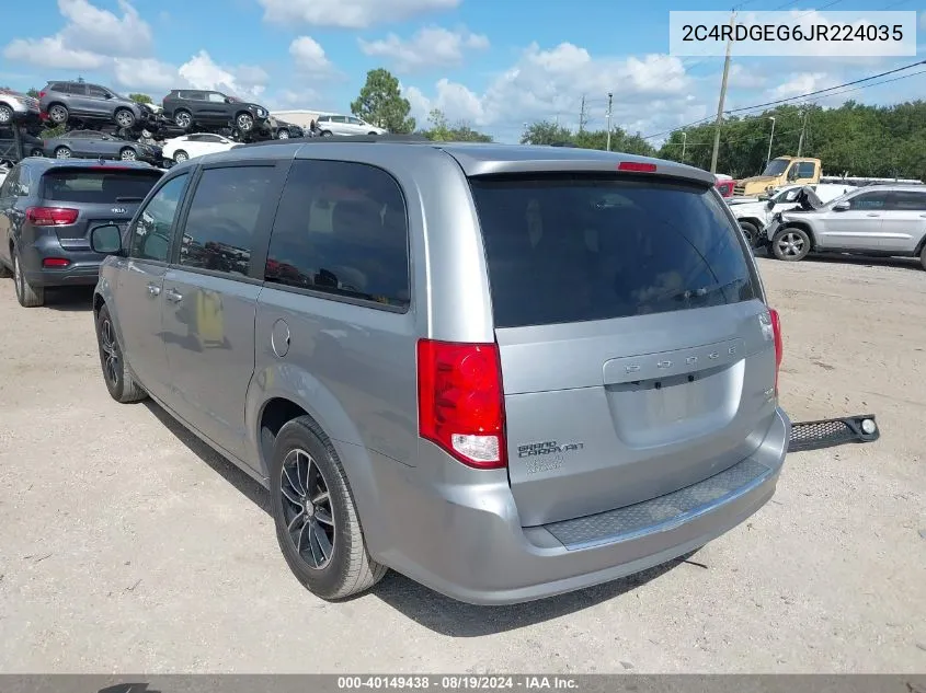 2018 Dodge Grand Caravan Gt VIN: 2C4RDGEG6JR224035 Lot: 40149438