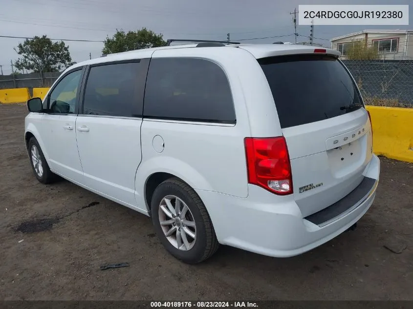 2C4RDGCG0JR192380 2018 Dodge Grand Caravan Sxt