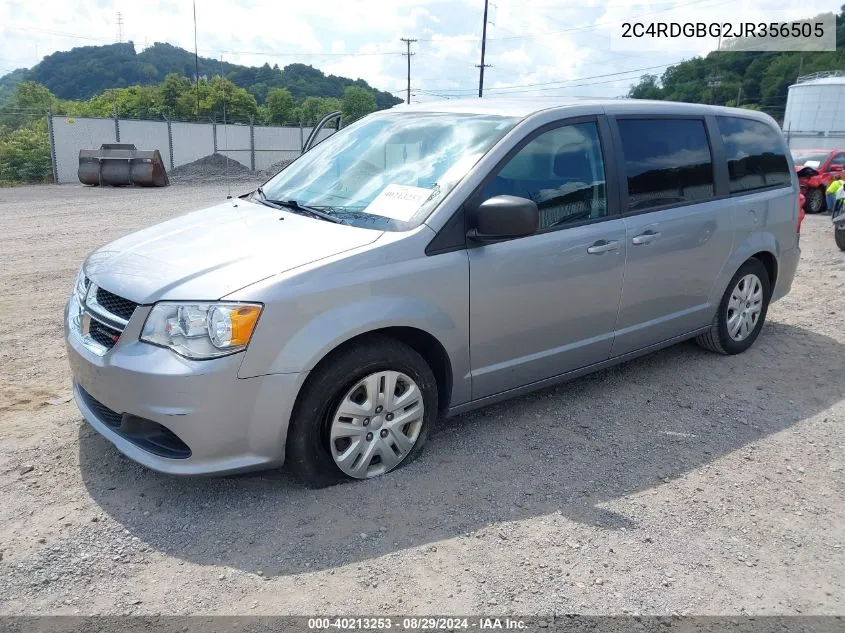 2018 Dodge Grand Caravan Se VIN: 2C4RDGBG2JR356505 Lot: 40213253