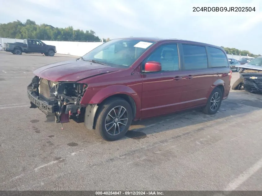 2018 Dodge Grand Caravan Se Plus VIN: 2C4RDGBG9JR202504 Lot: 40254847