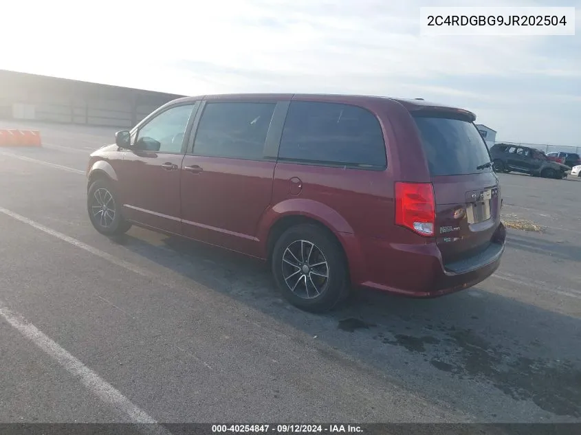 2018 Dodge Grand Caravan Se Plus VIN: 2C4RDGBG9JR202504 Lot: 40254847