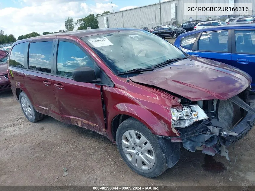 2C4RDGBG2JR166316 2018 Dodge Grand Caravan Se