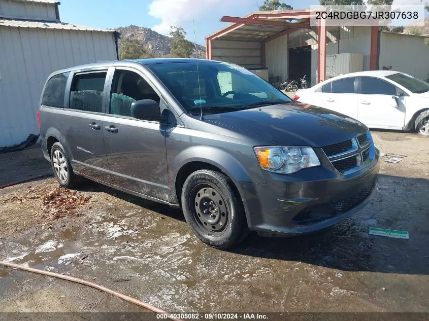 2018 Dodge Grand Caravan Se VIN: 2C4RDGBG7JR307638 Lot: 40305082