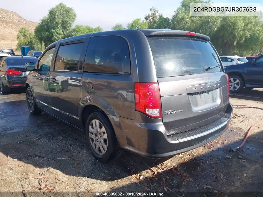 2C4RDGBG7JR307638 2018 Dodge Grand Caravan Se