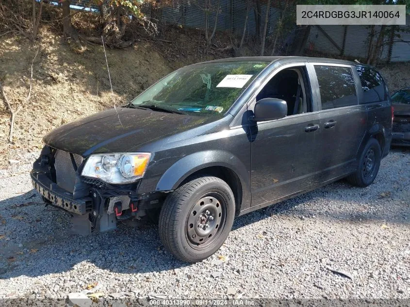 2C4RDGBG3JR140064 2018 Dodge Grand Caravan Se