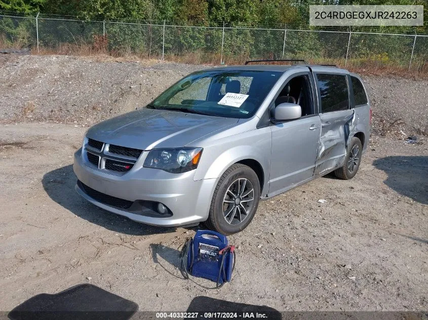 2018 Dodge Grand Caravan Gt VIN: 2C4RDGEGXJR242263 Lot: 40332227