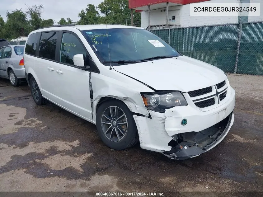 2018 Dodge Grand Caravan Gt VIN: 2C4RDGEG0JR324549 Lot: 40367616