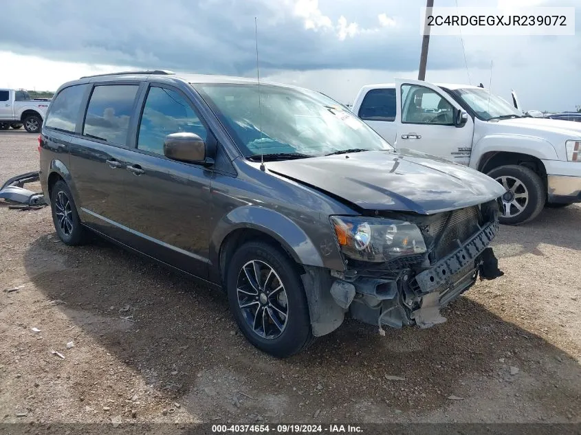 2018 Dodge Grand Caravan Gt VIN: 2C4RDGEGXJR239072 Lot: 40374654