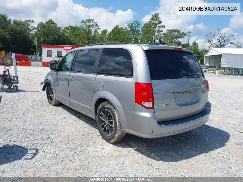 2018 Dodge Grand Caravan Gt VIN: 2C4RDGEGXJR140624 Lot: 40381901