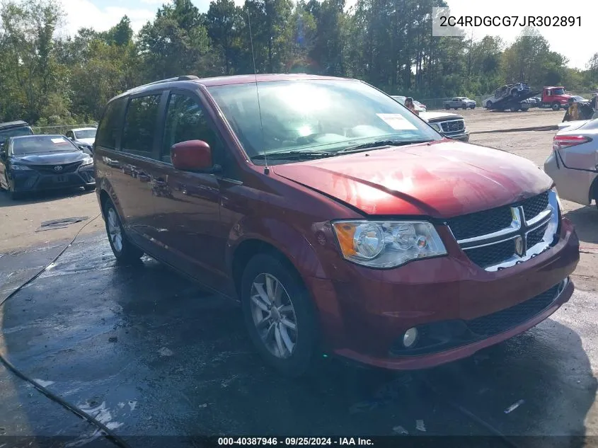 2018 Dodge Grand Caravan Sxt VIN: 2C4RDGCG7JR302891 Lot: 40387946