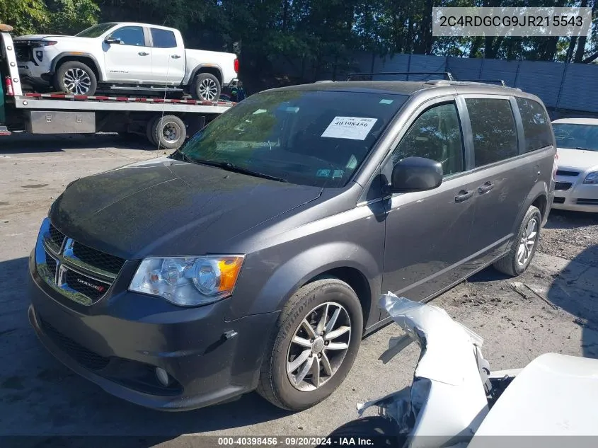 2018 Dodge Grand Caravan Sxt VIN: 2C4RDGCG9JR215543 Lot: 40398456