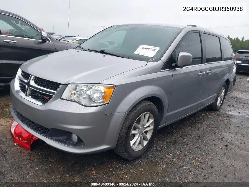 2018 Dodge Grand Caravan Sxt VIN: 2C4RDGCG0JR360938 Lot: 40409340