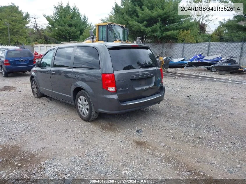 2018 Dodge Grand Caravan Se VIN: 2C4RDGBG4JR362614 Lot: 40428268