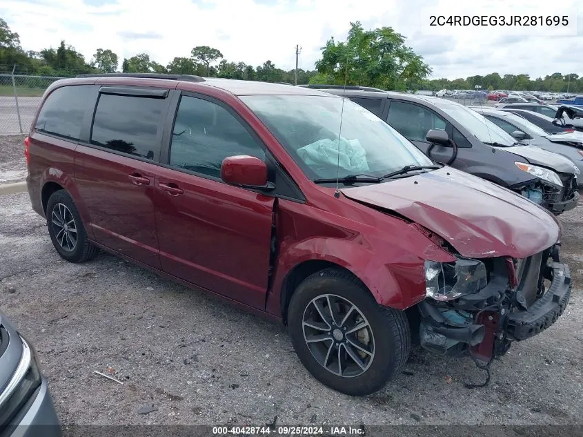 2018 Dodge Grand Caravan Gt VIN: 2C4RDGEG3JR281695 Lot: 40428744