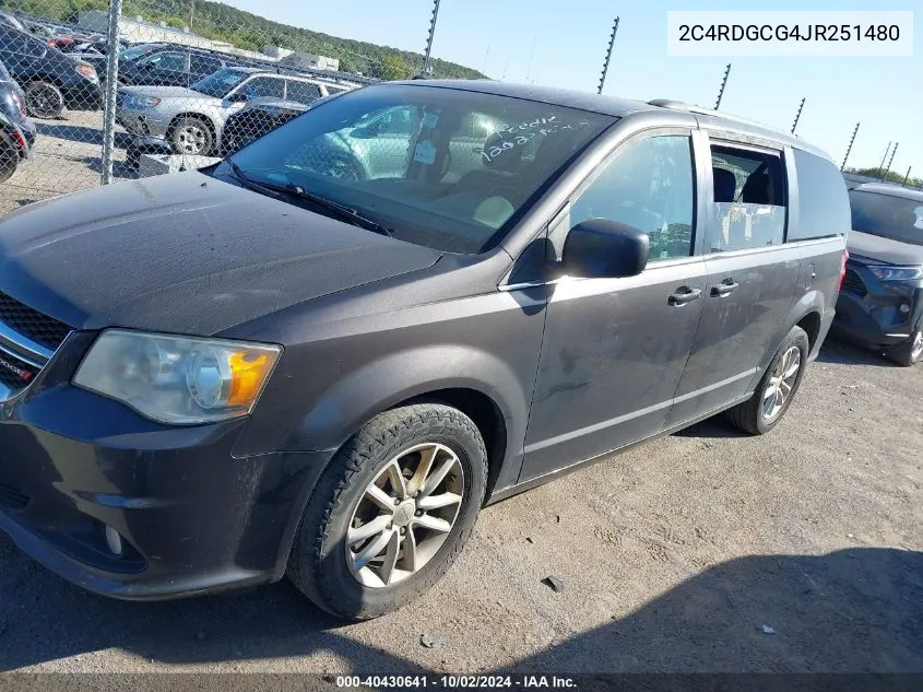 2018 Dodge Grand Caravan Sxt VIN: 2C4RDGCG4JR251480 Lot: 40430641