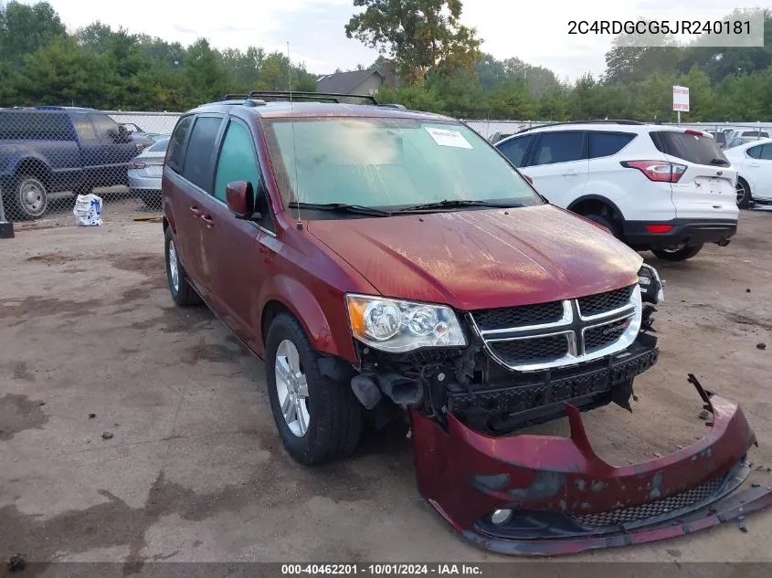 2C4RDGCG5JR240181 2018 Dodge Grand Caravan Sxt