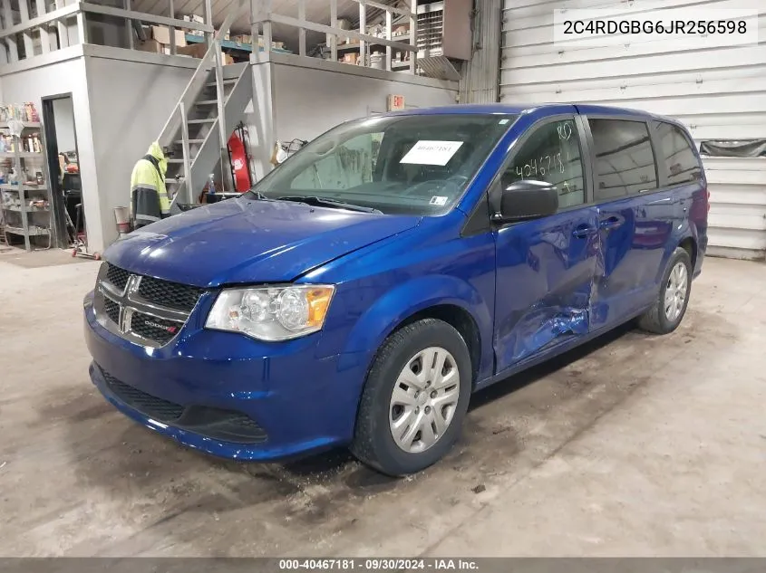 2018 Dodge Grand Caravan Se VIN: 2C4RDGBG6JR256598 Lot: 40467181