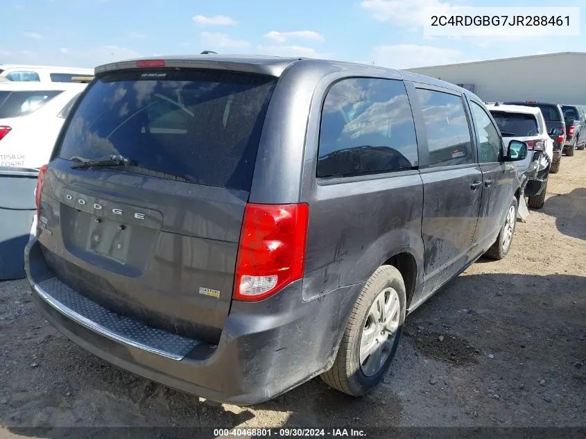 2C4RDGBG7JR288461 2018 Dodge Grand Caravan Se