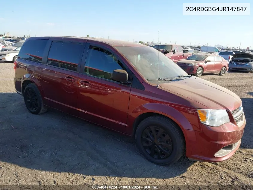 2018 Dodge Grand Caravan Se VIN: 2C4RDGBG4JR147847 Lot: 40474224